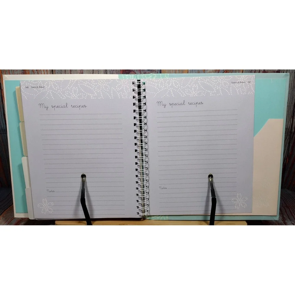 Love Food My Recipe Keeper Organizer Binder Journal with Tabs and Pockets‎ Blue